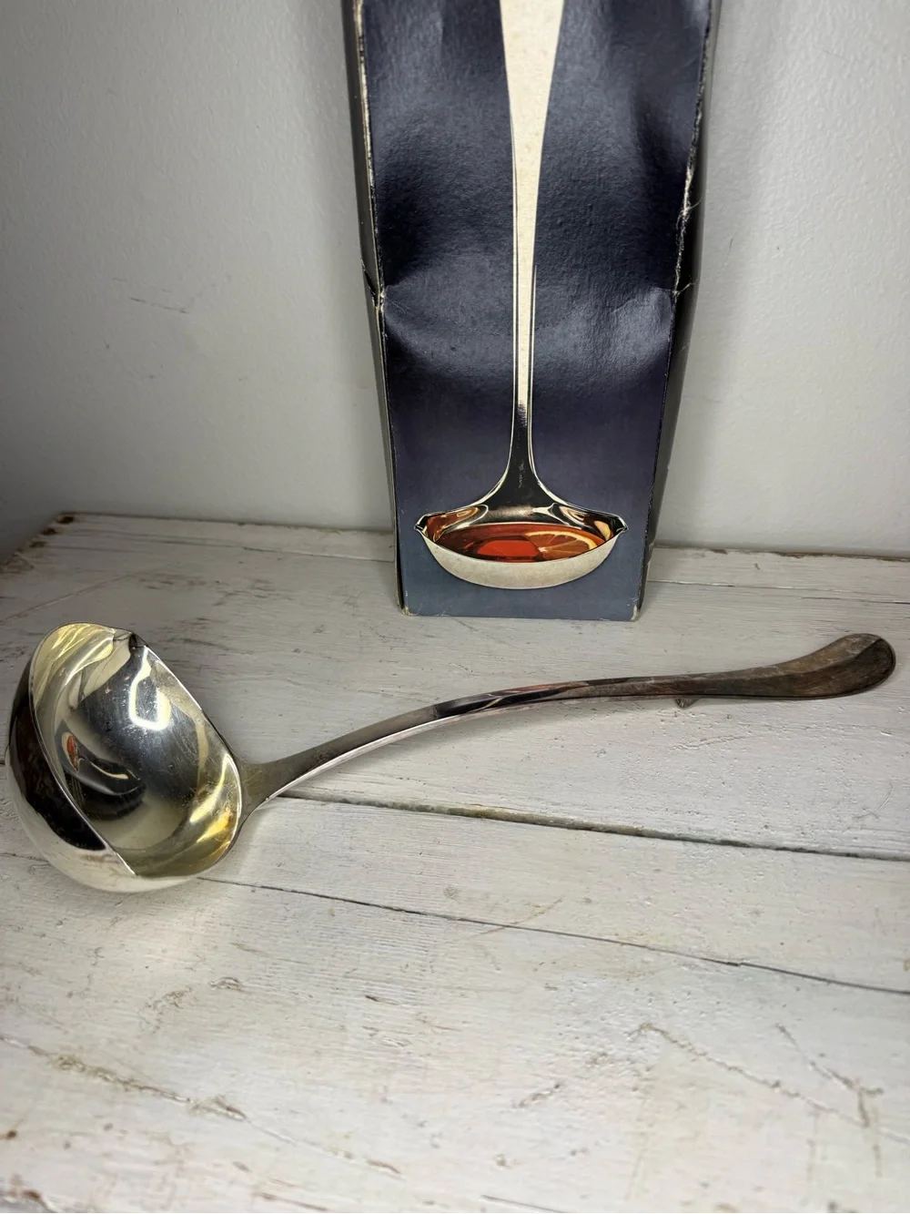 Vintage 1983 Leonard Silver MFG Towle Co. Silverplated Punch Or Soup Ladle #689